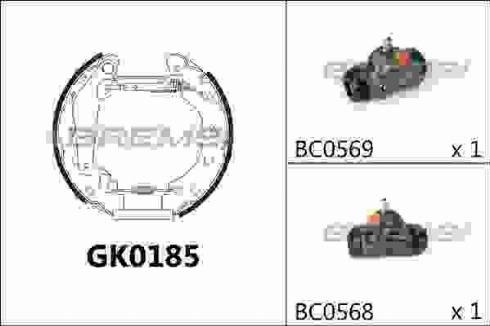 Bremsi GK0185 - Kit ganasce freno autozon.pro