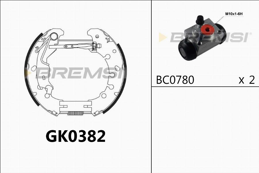 Bremsi GK0382 - Kit ganasce freno autozon.pro