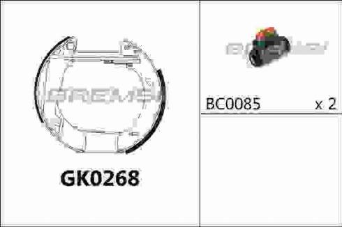 Bremsi GK0268 - Kit ganasce freno autozon.pro