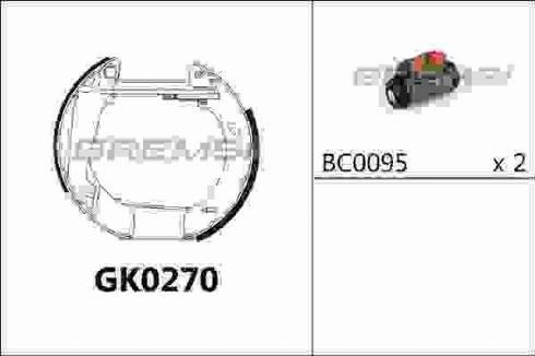 Bremsi GK0270 - Kit ganasce freno autozon.pro