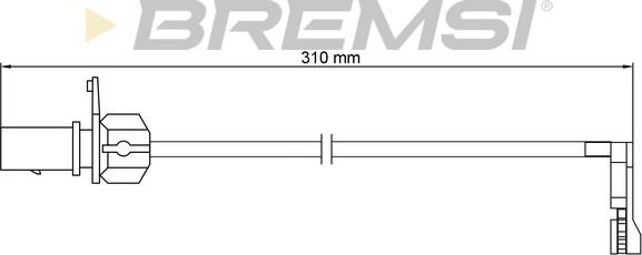 Bremsi WI0954 - Contatto segnalazione, Usura past. freno / mat. d'attrito autozon.pro