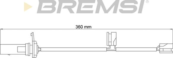 Bremsi WI0950 - Contatto segnalazione, Usura past. freno / mat. d'attrito autozon.pro