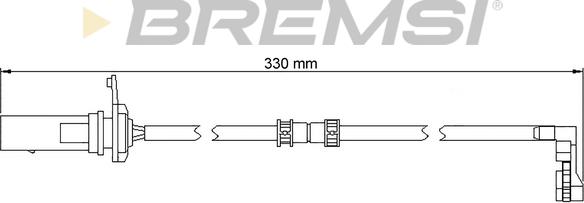 Bremsi WI0953 - Contatto segnalazione, Usura past. freno / mat. d'attrito autozon.pro