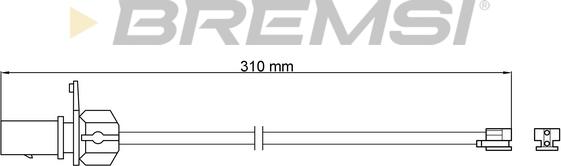 Bremsi WI0966 - Contatto segnalazione, Usura past. freno / mat. d'attrito autozon.pro