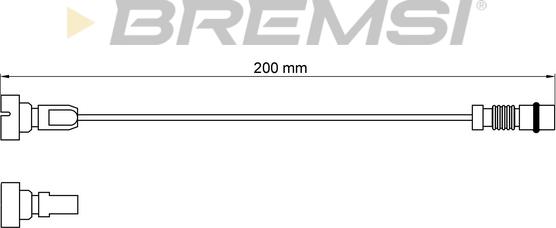 Bremsi WI0963 - Contatto segnalazione, Usura past. freno / mat. d'attrito autozon.pro