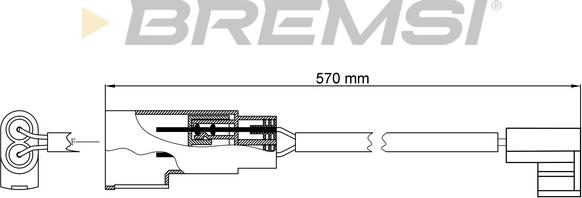 Bremsi WI0962 - Contatto segnalazione, Usura past. freno / mat. d'attrito autozon.pro