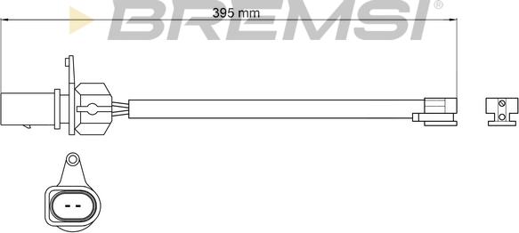 Bremsi WI0967 - Contatto segnalazione, Usura past. freno / mat. d'attrito autozon.pro