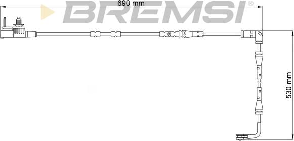 Bremsi WI0909 - Contatto segnalazione, Usura past. freno / mat. d'attrito autozon.pro