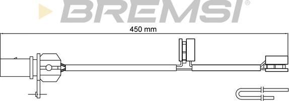 Bremsi WI0910 - Contatto segnalazione, Usura past. freno / mat. d'attrito autozon.pro