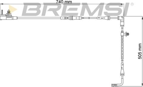 Bremsi WI0917 - Contatto segnalazione, Usura past. freno / mat. d'attrito autozon.pro