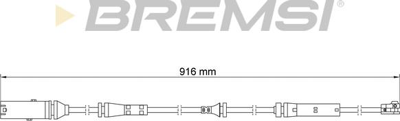 Bremsi WI0924 - Contatto segnalazione, Usura past. freno / mat. d'attrito autozon.pro