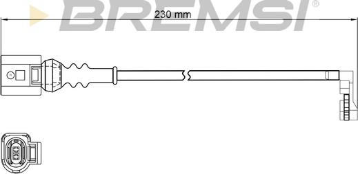 Bremsi WI0974 - Contatto segnalazione, Usura past. freno / mat. d'attrito autozon.pro