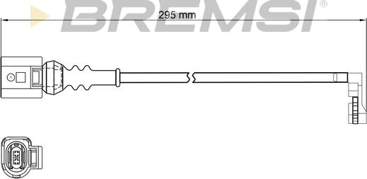 Bremsi WI0975 - Contatto segnalazione, Usura past. freno / mat. d'attrito autozon.pro