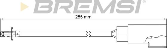 Bremsi WI0400 - Contatto segnalazione, Usura past. freno / mat. d'attrito autozon.pro