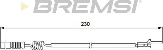 Bremsi WI0596 - Contatto segnalazione, Usura past. freno / mat. d'attrito autozon.pro