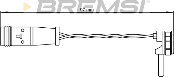 Bremsi WI0590 - Contatto segnalazione, Usura past. freno / mat. d'attrito autozon.pro