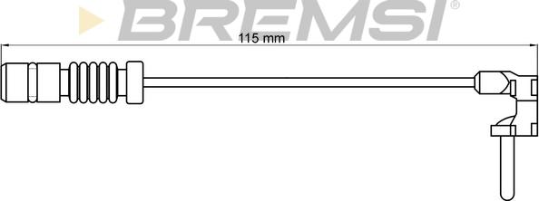 Bremsi WI0597 - Contatto segnalazione, Usura past. freno / mat. d'attrito autozon.pro