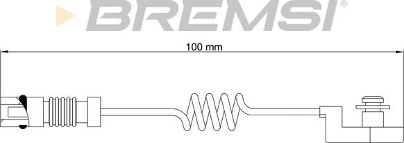 Bremsi WI0580 - Contatto segnalazione, Usura past. freno / mat. d'attrito autozon.pro