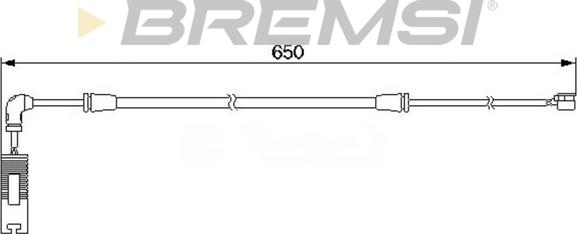 Bremsi WI0587 - Contatto segnalazione, Usura past. freno / mat. d'attrito autozon.pro