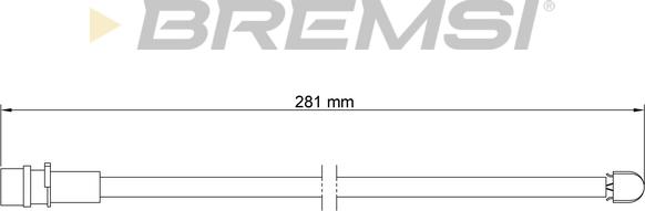 Bremsi WI0539 - Contatto segnalazione, Usura past. freno / mat. d'attrito autozon.pro