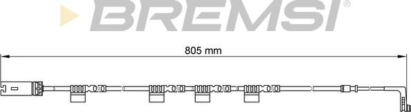 Bremsi WI0645 - Contatto segnalazione, Usura past. freno / mat. d'attrito autozon.pro