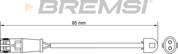 Bremsi WI0653 - Contatto segnalazione, Usura past. freno / mat. d'attrito autozon.pro