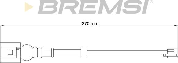 Bremsi WI0665 - Contatto segnalazione, Usura past. freno / mat. d'attrito autozon.pro