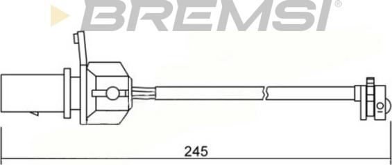 Bremsi WI0666 - Contatto segnalazione, Usura past. freno / mat. d'attrito autozon.pro