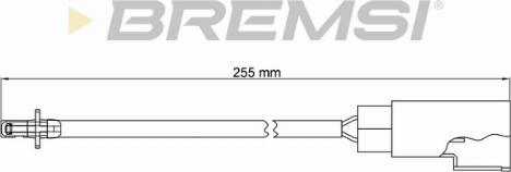 Bremsi WI0668 - Contatto segnalazione, Usura past. freno / mat. d'attrito autozon.pro