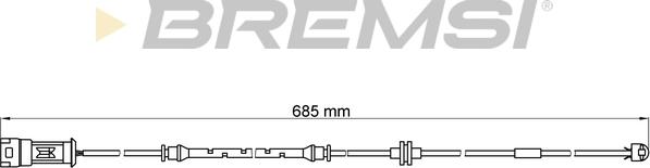 Bremsi WI0604 - Contatto segnalazione, Usura past. freno / mat. d'attrito autozon.pro