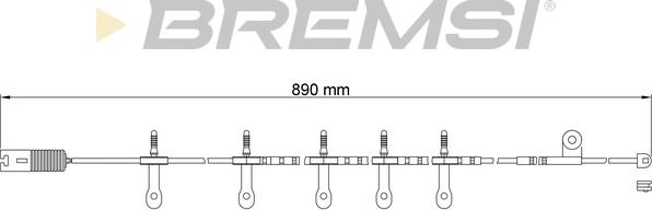 Bremsi WI0606 - Contatto segnalazione, Usura past. freno / mat. d'attrito autozon.pro