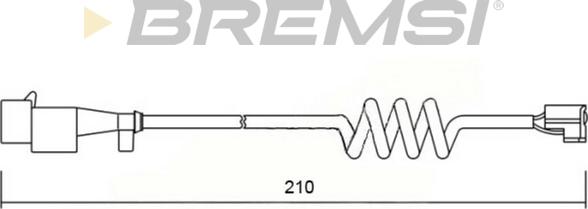 Bremsi WI0601 - Contatto segnalazione, Usura past. freno / mat. d'attrito autozon.pro