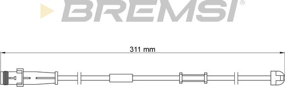 Bremsi WI0619 - Contatto segnalazione, Usura past. freno / mat. d'attrito autozon.pro