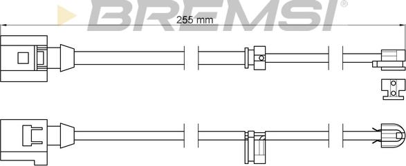 Bremsi WI0615 - Contatto segnalazione, Usura past. freno / mat. d'attrito autozon.pro