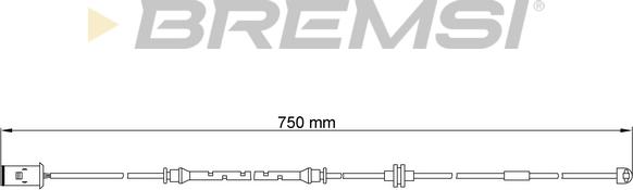 Bremsi WI0618 - Contatto segnalazione, Usura past. freno / mat. d'attrito autozon.pro