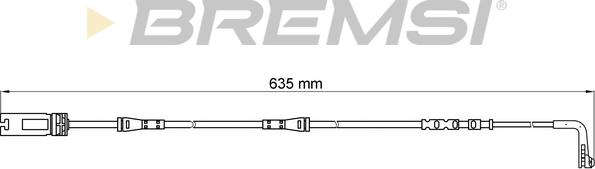 Bremsi WI0612 - Contatto segnalazione, Usura past. freno / mat. d'attrito autozon.pro