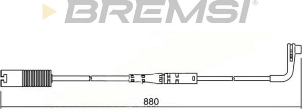 Bremsi WI0617 - Contatto segnalazione, Usura past. freno / mat. d'attrito autozon.pro