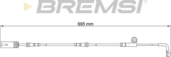 Bremsi WI0636 - Contatto segnalazione, Usura past. freno / mat. d'attrito autozon.pro