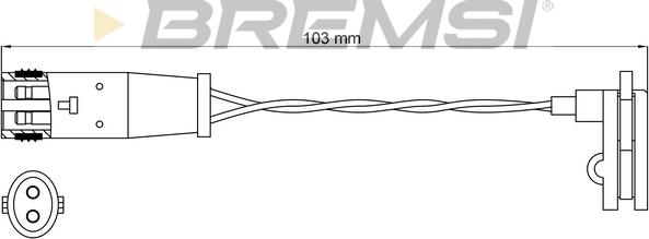 Bremsi WI0631 - Contatto segnalazione, Usura past. freno / mat. d'attrito autozon.pro