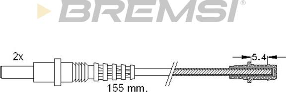 Bremsi WI0633 - Contatto segnalazione, Usura past. freno / mat. d'attrito autozon.pro