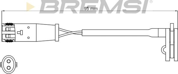 Bremsi WI0625 - Contatto segnalazione, Usura past. freno / mat. d'attrito autozon.pro