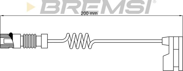 Bremsi WI0620 - Contatto segnalazione, Usura past. freno / mat. d'attrito autozon.pro