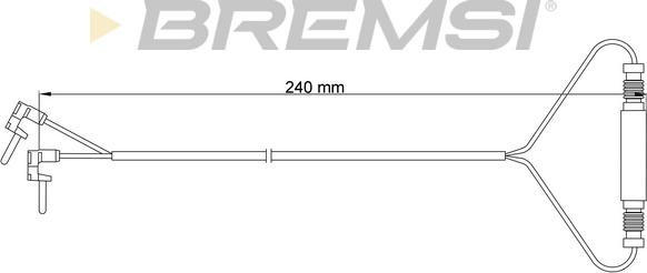 Bremsi WI0628 - Contatto segnalazione, Usura past. freno / mat. d'attrito autozon.pro