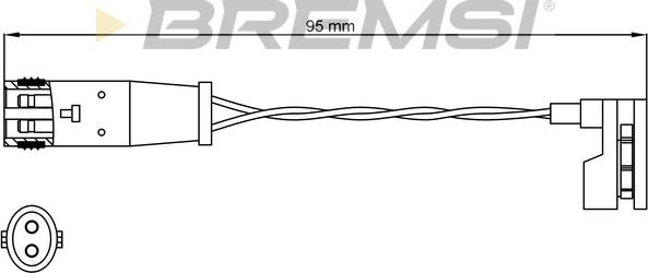 Bremsi WI0627 - Contatto segnalazione, Usura past. freno / mat. d'attrito autozon.pro