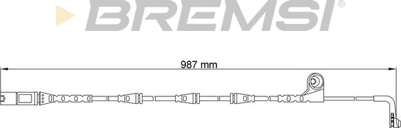 Bremsi WI0670 - Contatto segnalazione, Usura past. freno / mat. d'attrito autozon.pro