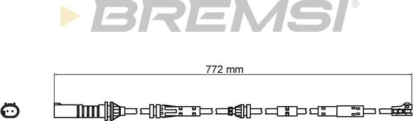 Bremsi WI0809 - Contatto segnalazione, Usura past. freno / mat. d'attrito autozon.pro