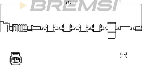 Bremsi WI0806 - Contatto segnalazione, Usura past. freno / mat. d'attrito autozon.pro