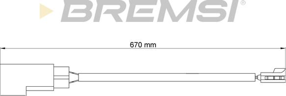 Bremsi WI0800 - Contatto segnalazione, Usura past. freno / mat. d'attrito autozon.pro