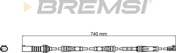 Bremsi WI0808 - Contatto segnalazione, Usura past. freno / mat. d'attrito autozon.pro