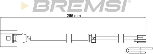 Bremsi WI0795 - Contatto segnalazione, Usura past. freno / mat. d'attrito autozon.pro